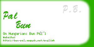 pal bun business card